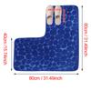 L-Shaped Bath Mat Non-Slip Flannel Memory Foam Corner Bathroom Floor Sofa Mat Absorbent Soft Rug for Shower Toilet Home Decor