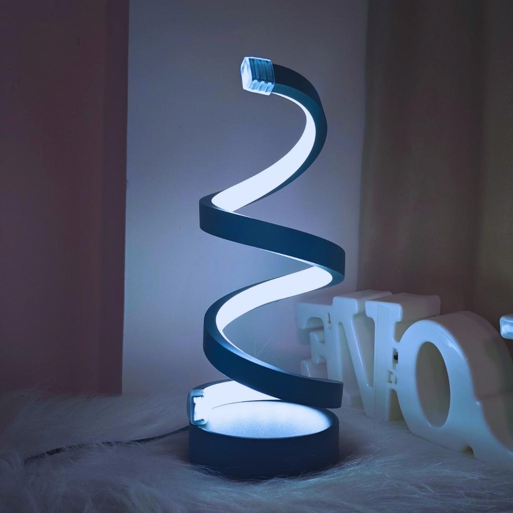 Spiral-Tischlampe, modernes kreatives Design, geeignet für die Heimdekoration, geeignet für Esszimmer, Wohnzimmer, Schlafzimmer