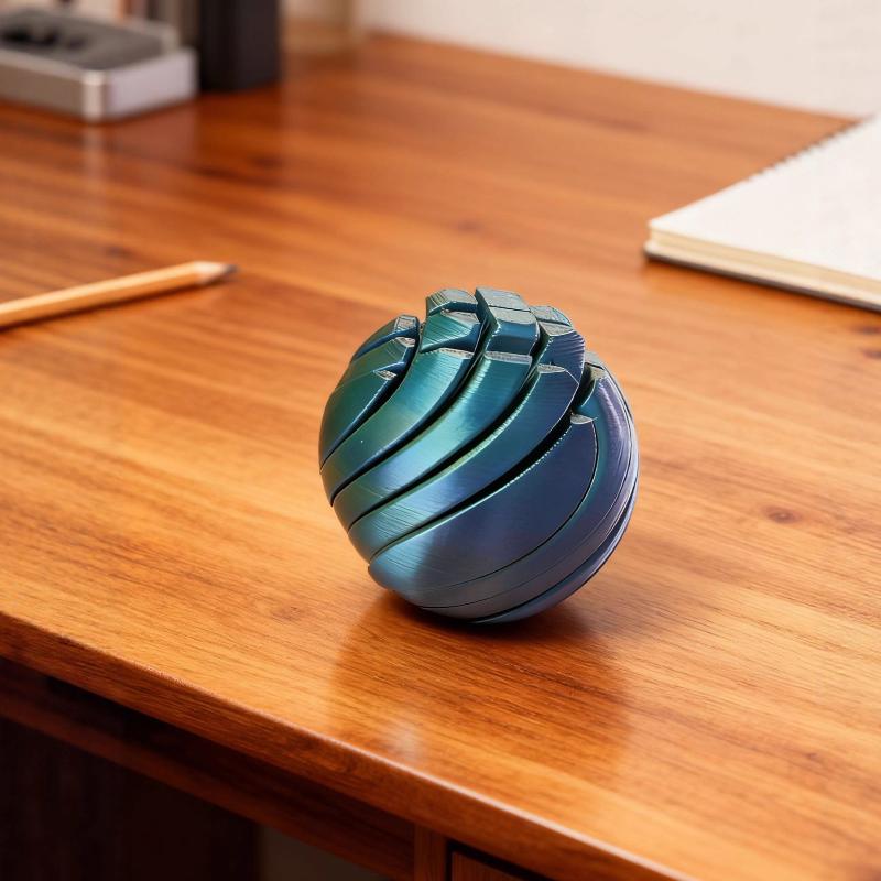 1 stk 3D-printet Twistsphere Rekvisitter Tandhjul Væskestrømsbold Med Roterende Design Angstlindrende Legetøj Slimbold Legetøj