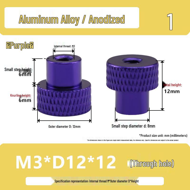National Standard Aluminum Knurled Hand-Twist Nut M3-M10