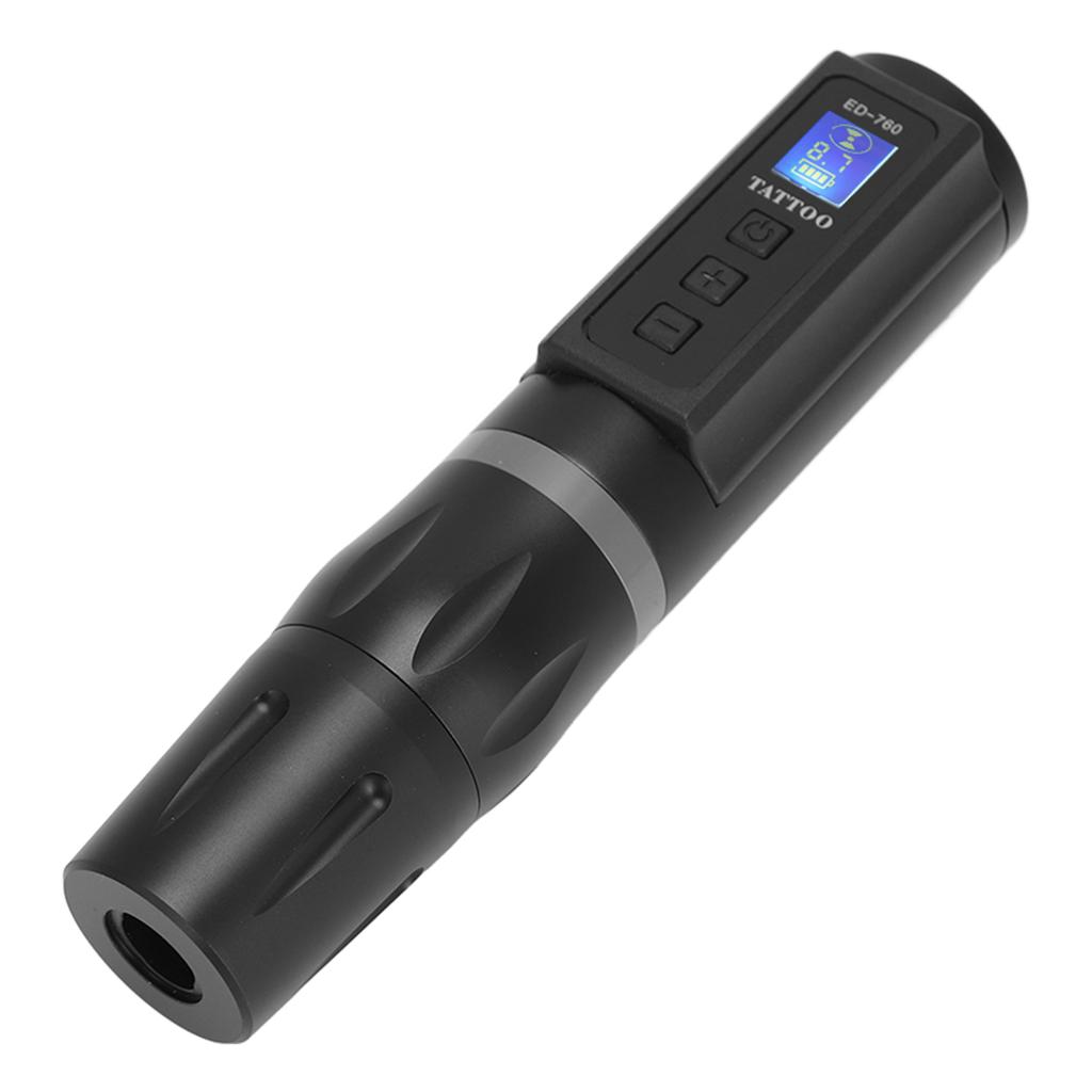 Cordless Tattoo Pen Machine Aluminum Alloy Frame Digital Display High Speed Tattoo MachineGrey