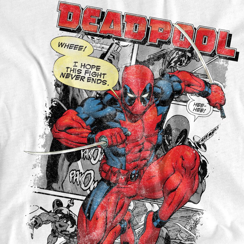 Deadpool Unisex Adult Comic Strip T-Shirt