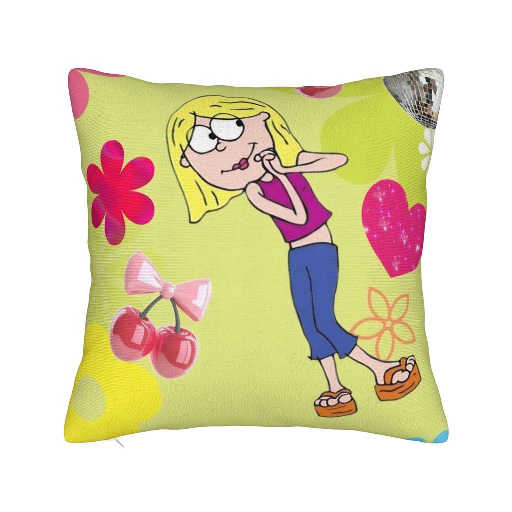 Lizzies Cartoon McGuires Square Pillow Case Cushion Cover Custom Zippered Decorative Pillowcase for Car 45x45cm