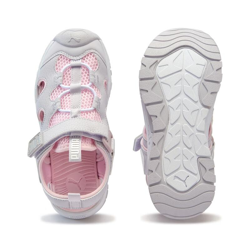 Puma Fun Racer Terra Fabric Comfortable Versatile Breathable Low Top Kids Sandals Kids sandals Gray Pink 406339-04