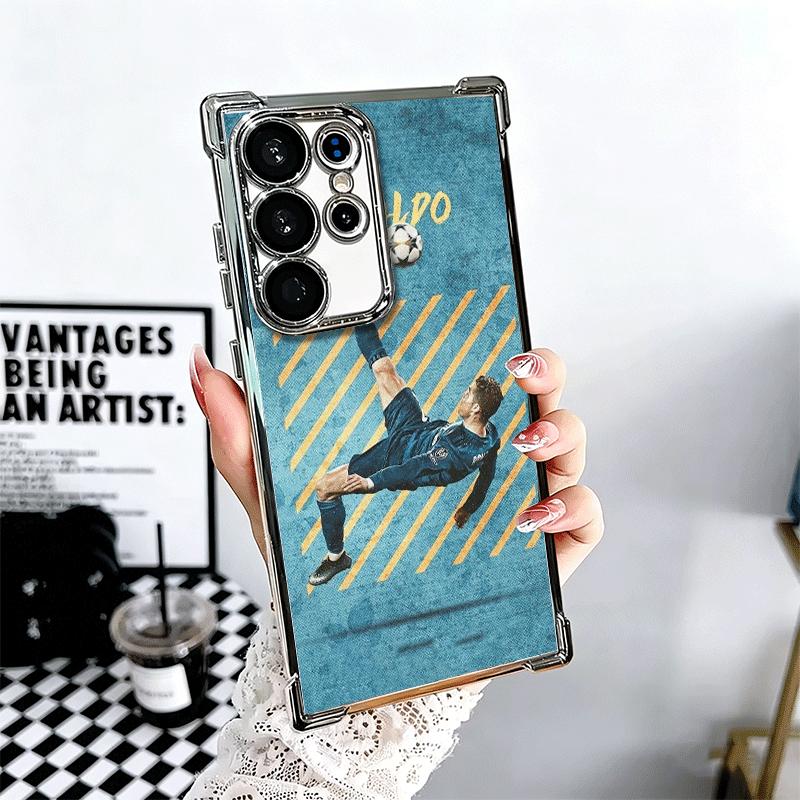 

Football Star R-Ronaldo C-CR7 Soft Phone Case For Samsung Galaxy S26 Ultra S25 Edge S24 FE S23 Plus S22 S21 + S20 Plating Anti-F Samsung S25 FE