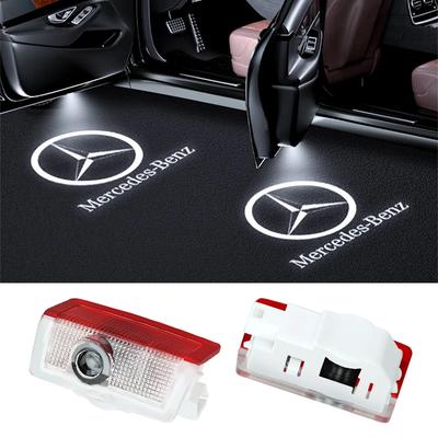 XDFMN1 Hot 2026 For Benz 2pcs Car Door Welcome Light Logo Emblem For Mercedes Benz A C E GLC GLA GLE GLB Class W177 W205 W212 W213 X253