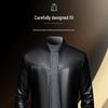 Fu Ting Men's Luxury Sheepskin Leather Baseball Jacket