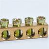 ABGR-Terminal Block Blue Terminal Bus Bar 10 Positions Screw Brass Terminal Grounding Strip Bus Bar Block Pack Of 20