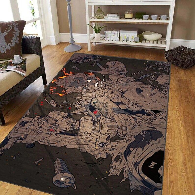 Overwatch Carpet for Living Room,Soft Flannel Rug for Bedroom ,Anti-Slip  BATHROOM Mat,  Baby Play Mat, Anime Rug  Decoracion