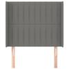 VidaXL Headboard with Ears Dark Grey 103x16x118-128 Cm Fabric3119809