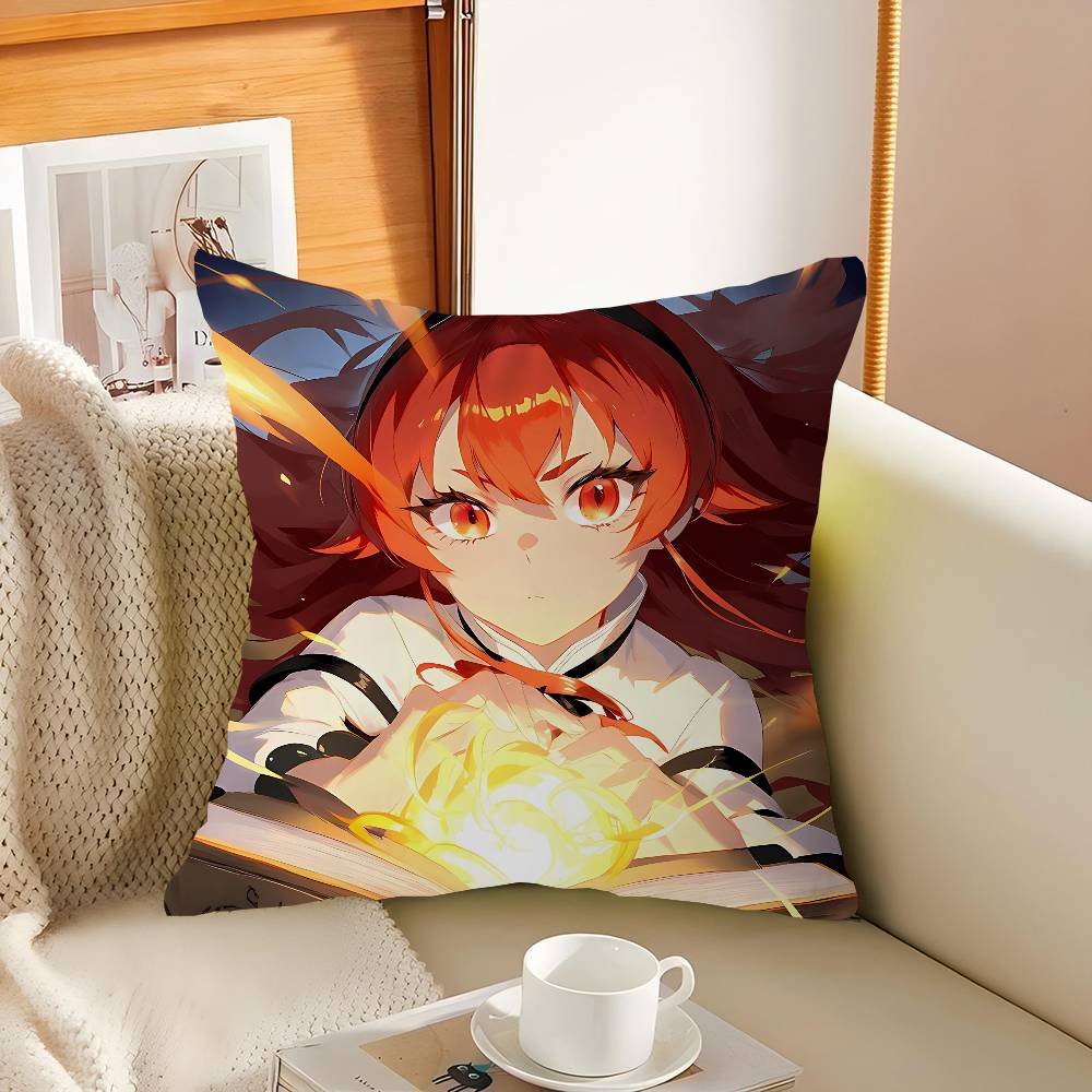 

Eris Boreas Greyrat Pillow Covers Cartoon Sofa Decorative Home Double-sided Printing Short Plush Cute Cushion Cover 12x12Inch