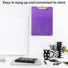 Purple Clipboard for Office Glitter Clipboard Purple Glitter Plastic Clipboards with Clip for Office Supplies, Women 12.6 X 8.86 Inch