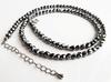 [GOLD STONE] Terahertz Stone Necklace, Mirror Cut, 4mm, Lightweight, Sparkling, Approx. 60cm Length