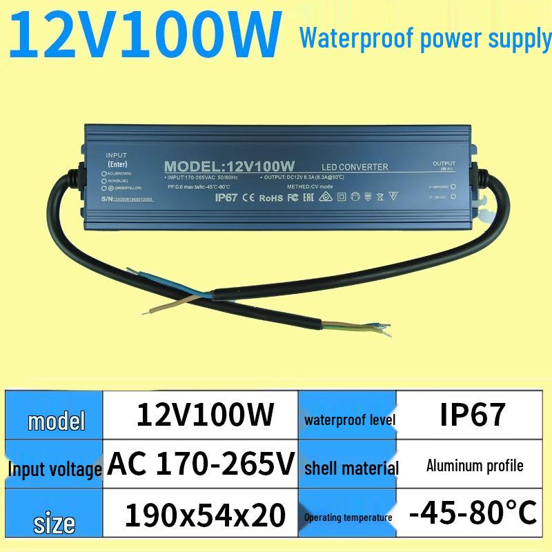 220V to 12V/24V IP67 Waterproof 400W LED Submersible Power Supply Transformer