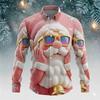 Christmas Men's Santa Claus Christmas Tree Snowflake Shirt Button Up Shirt Long Sleeve Funny Christmas Gifts Holiday Spring Fall