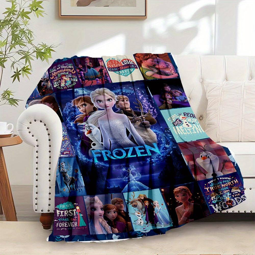 1pc Flannel Frozen Elsa Anna Olaf Kristoff Sven Sofa Throw Blanket Bed Coverlet Gift Home Decor Winter Wonderland Movie Poster