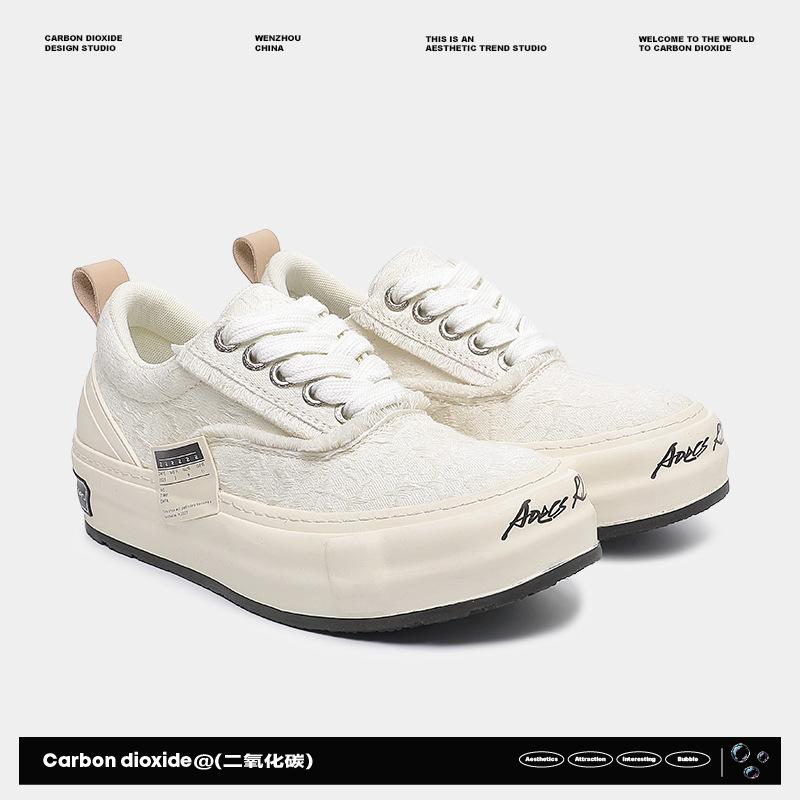 

Star with the same spring and summer low-top board shoes men s fringed rough edge black and white handmade couple casual versatile vulcanized shoes female size 35 бежевый