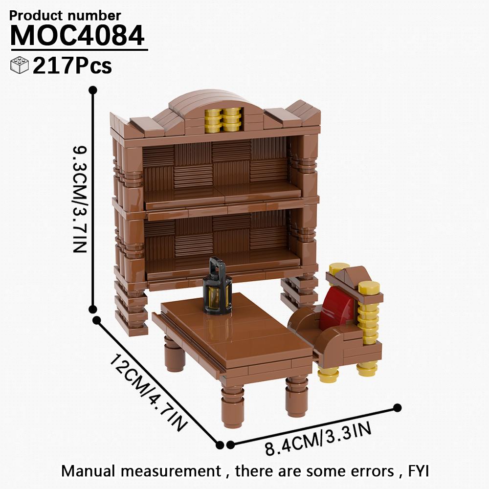 MOC City Bricks Počítačové stoly Nábytek Herní Kancelář Kompatibilní Figurky Stavebnice Kreativní Hračky Pro Děti Dospělé Dárek