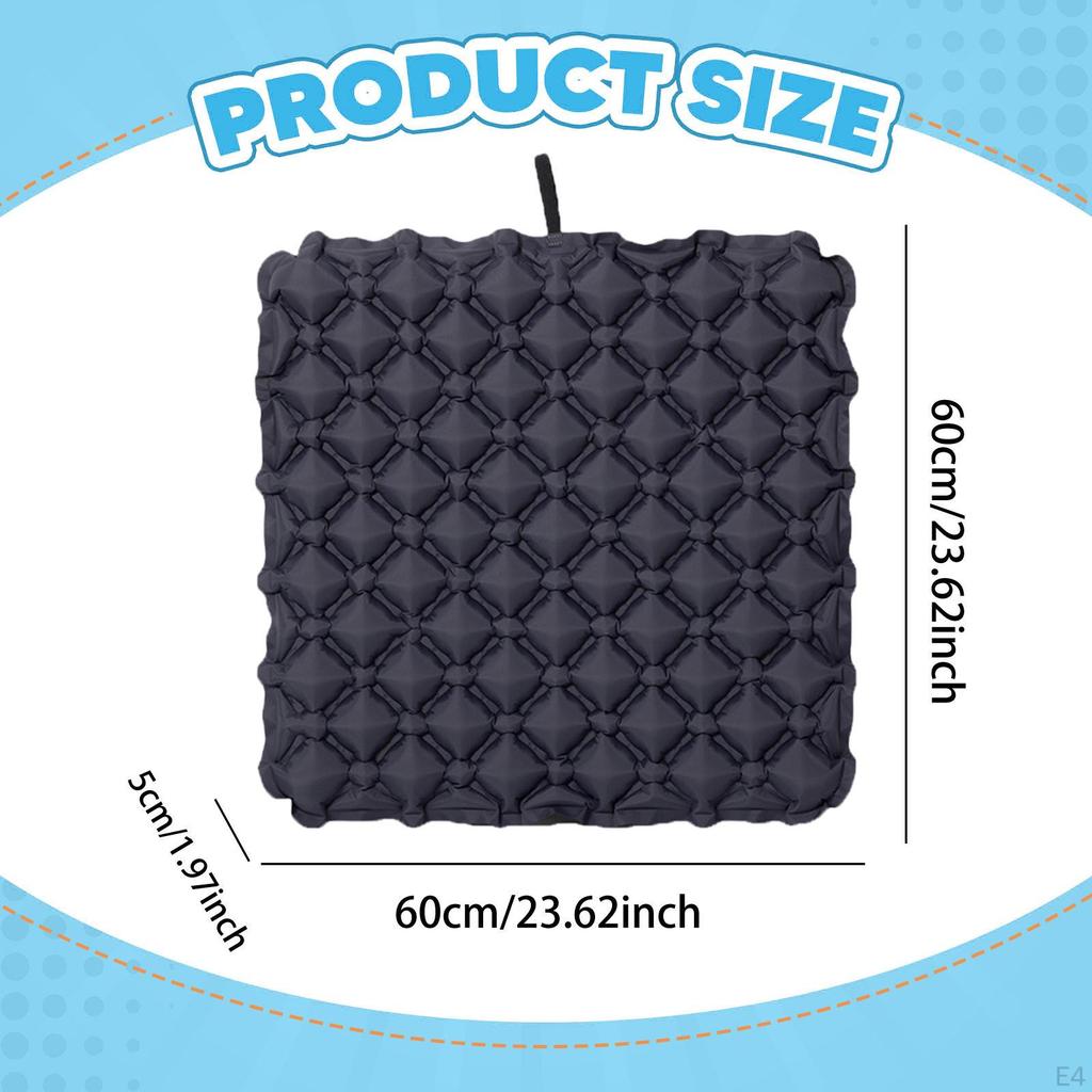 Inflatable Office Chair Cushion, Foldable with Storage Bag for Stadium, Camping, Hiking