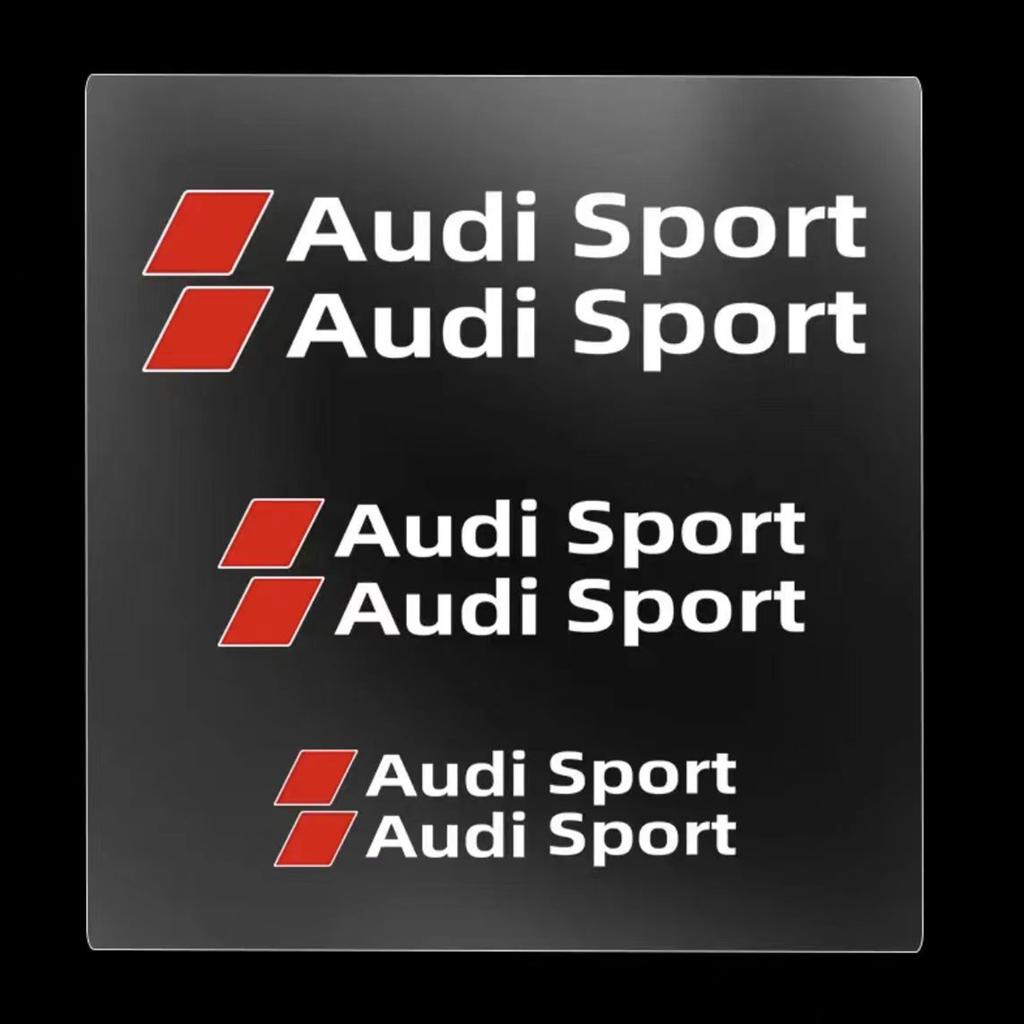 6Pc Car Brake Caliper Sticker High Temperature Waterproof Decal for qaz22 S3 S5 S1 S4 S2 S6 RS3 RS4 RS5 RS6 RS8 B8 B6 TT A3 A4 A5