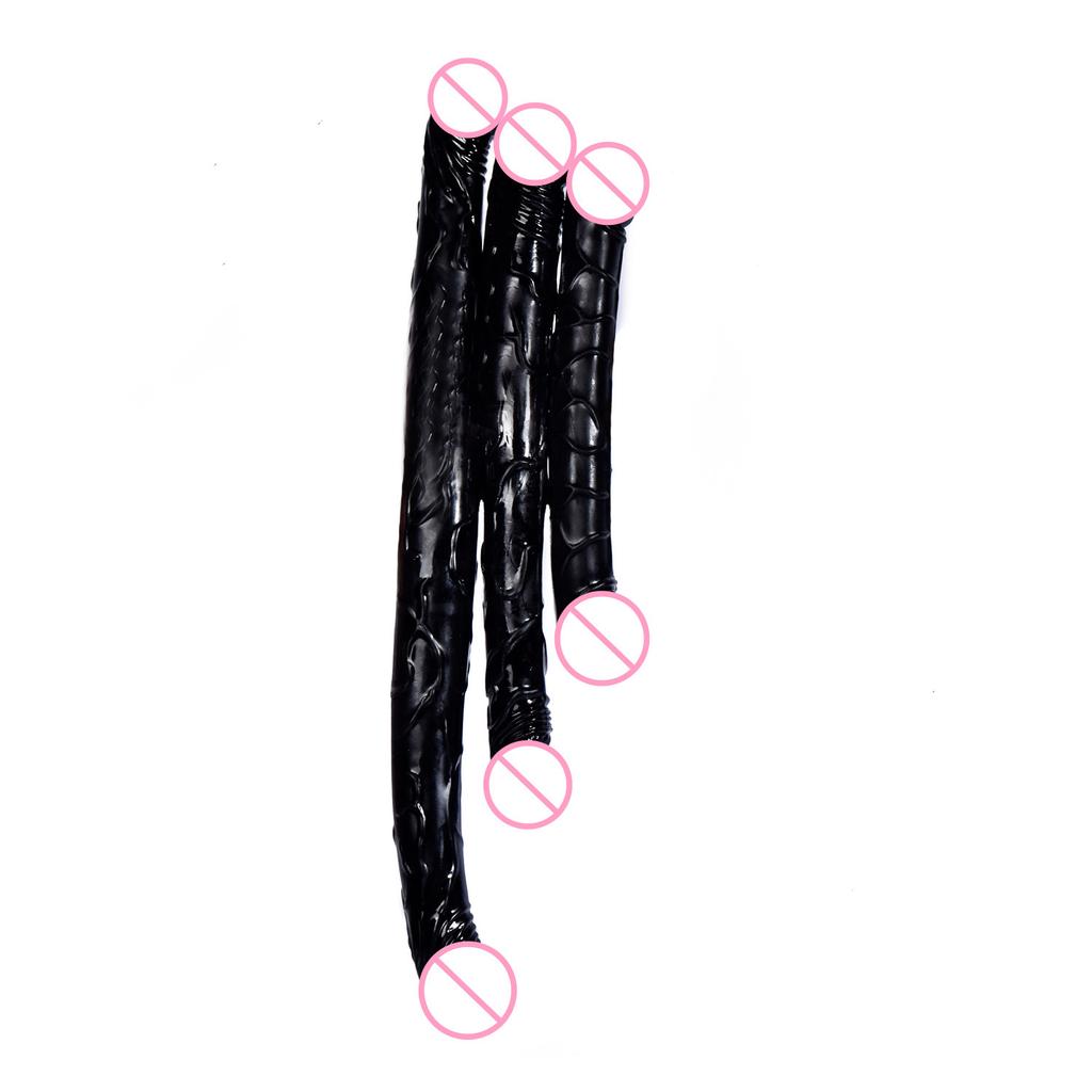 Double-Headed Dragon Penis Butt Plug Lengthened Transparent Female Tonglala Crystal Penis Simulation Masturbation Stick Device Adult Sex Product