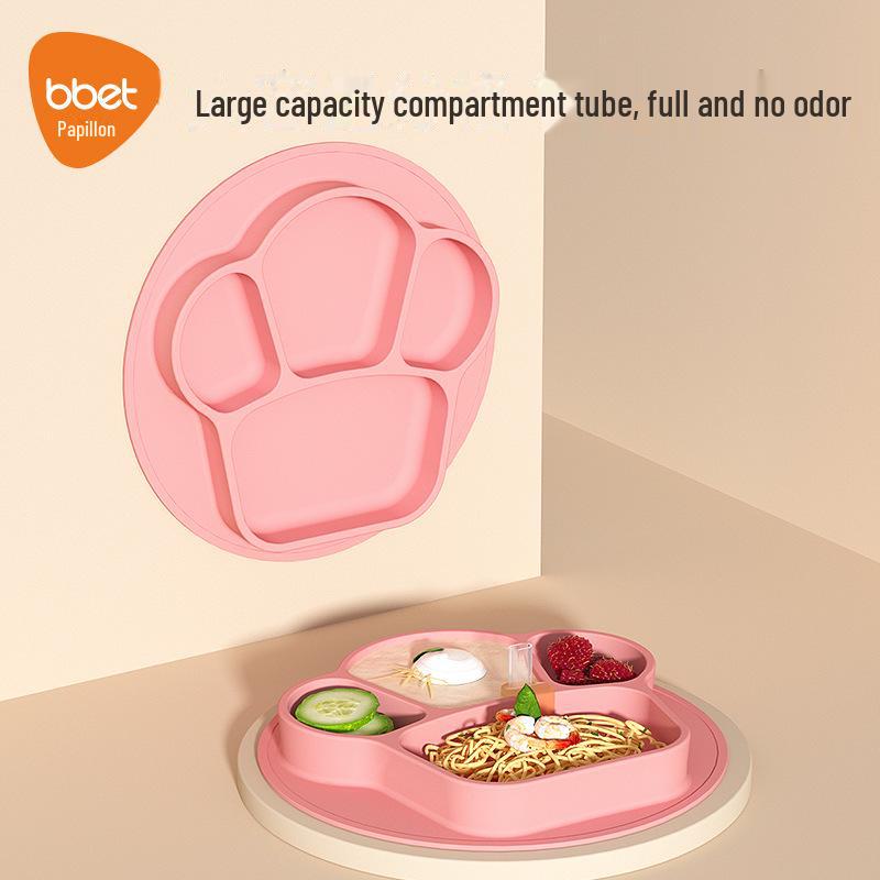 Silicone Suction Cup Divided Baby Plate & Bowl Set for Toddlers