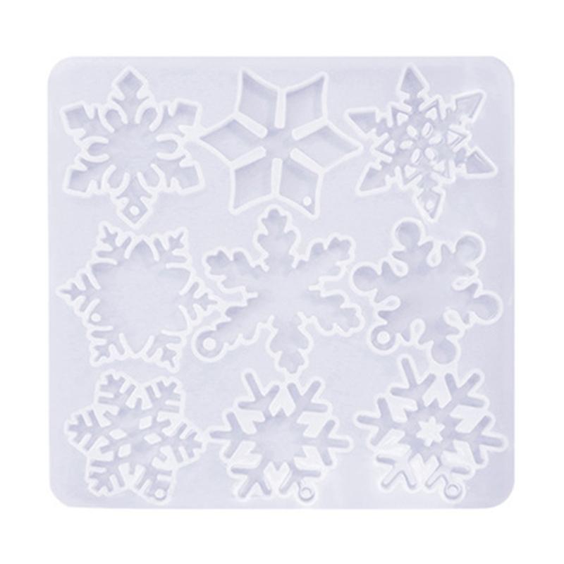 

Форма для рождественских сережек из эпоксидной смолы, силиконовые формы, самодельные снежинки, форма для сережек-подвесок, брелок, эпоксидная смола, ювелирный инструмент