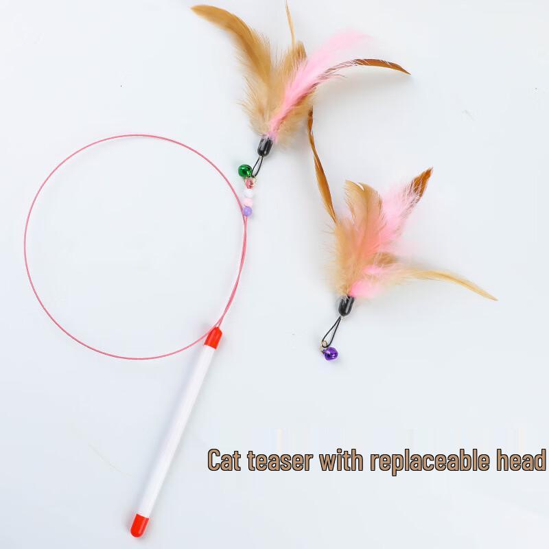 Wuto Cat Teaser Toy and Replacement Feathers
