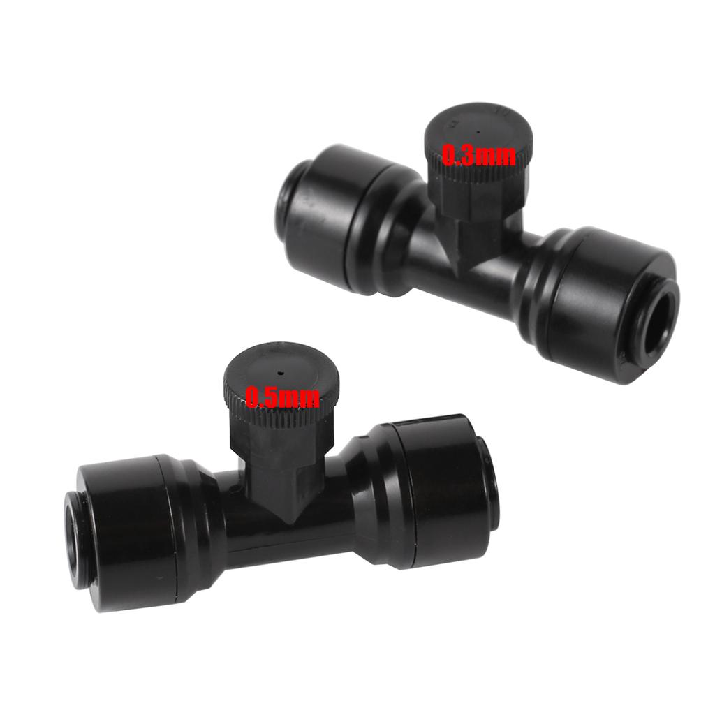 10Pcs Black Atomizing Fog Nozzle 0.3mm 0.5mm Low-pressure Sprayer Nozzle Patio Cooling Garden Irrigation Humidify Dust Reduction