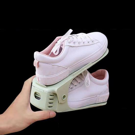 5Pcs Shoe Use Stacker Shoe Slots Adjustable Double-Layer Design Shoe Rack