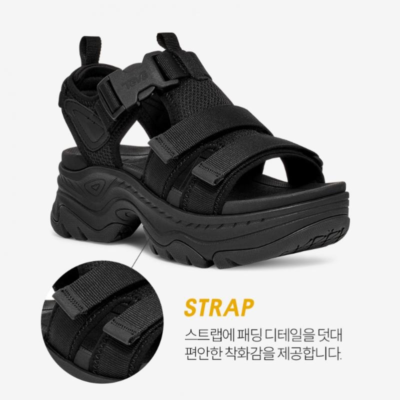 Teva CuShioned Women S Height increaSing SandalS Hurricane ampSole Gaila Stvf2614570 Blk