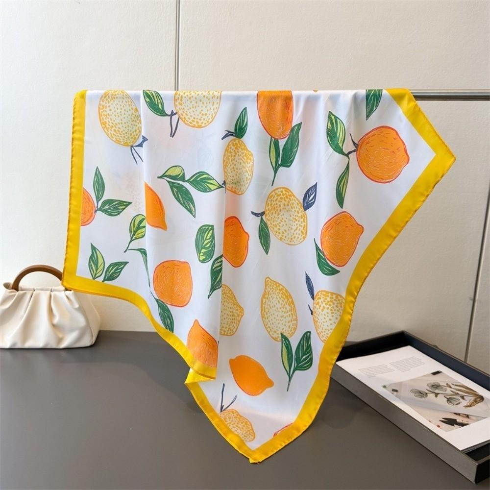 Soft Imitation Silk Scarf Square Neckerchief Fashion Headscarf  Beach Travel