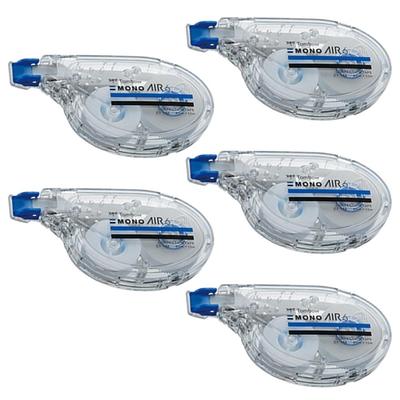 Tombow Pencil MONO Air Correction Horizontal Tape, 6mm, Pull, 5-Pack (CT-YA6-5P)