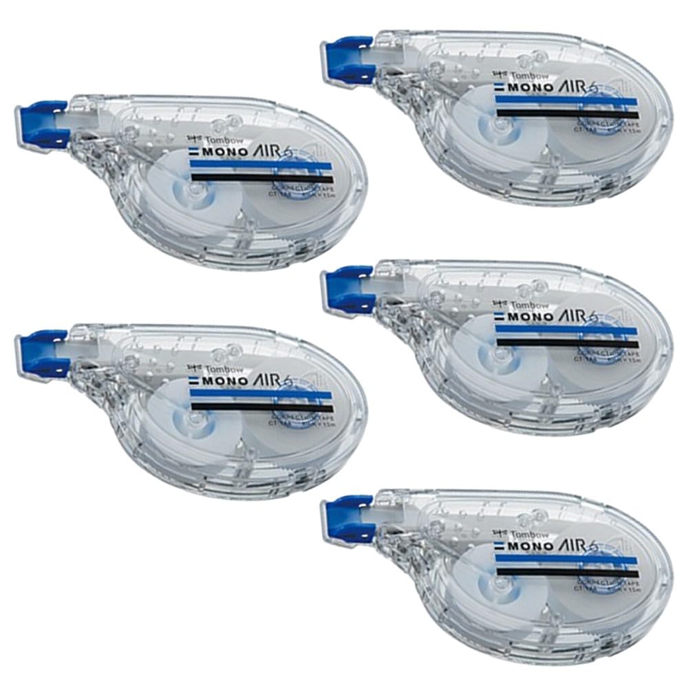 Tombow Pencil MONO Air Correction Horizontal Tape, 6mm, Pull, 5-Pack (CT-YA6-5P)