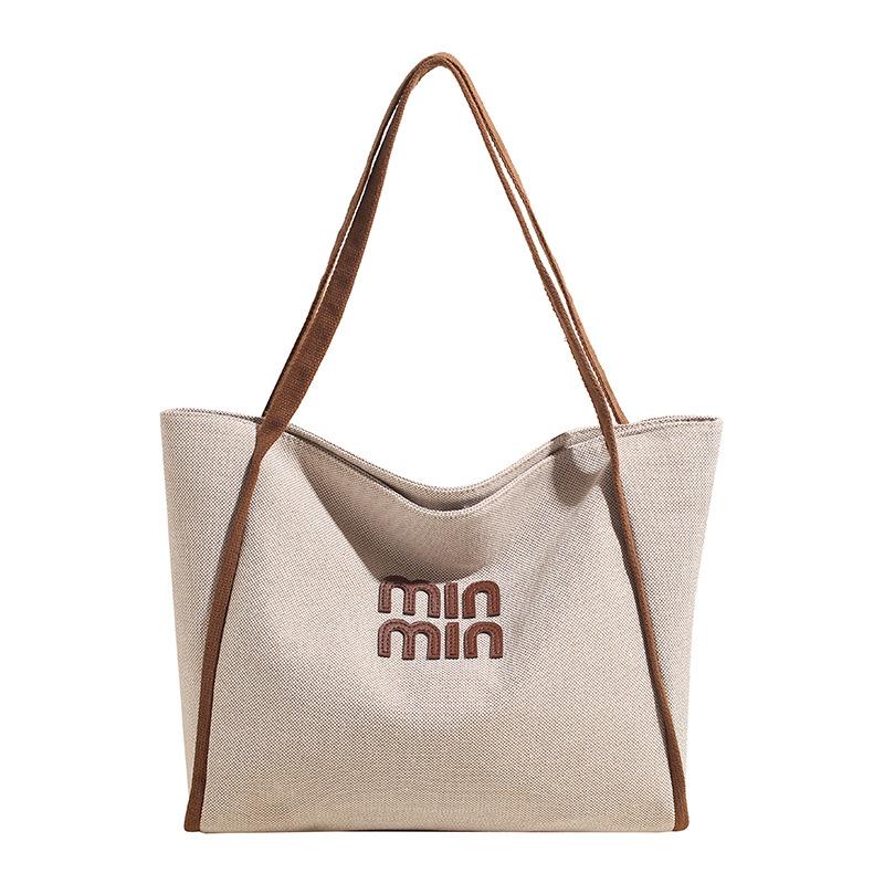 Lazy wind bag women's trend letter shoulder handbag large capacity commuter underarm tote bag