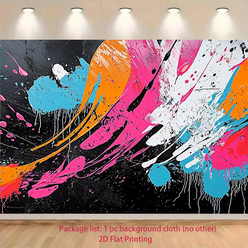 

2D Colorful Abstract Paint Live Streaming Background Cloth 47.2x31.5inch/120*80cm