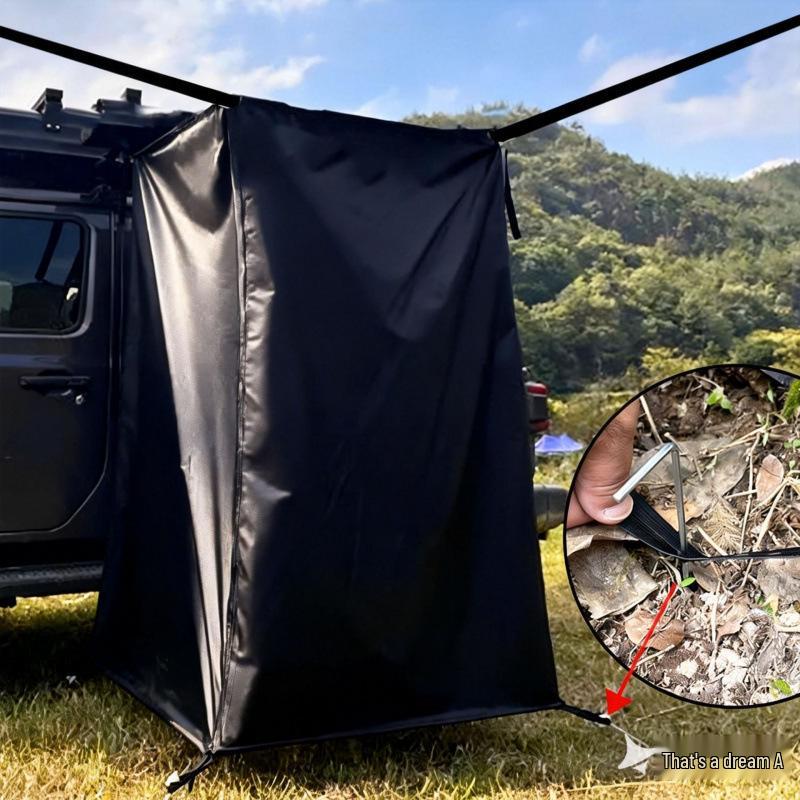Auto Seitenmarkise Blackout Sichtschutz Duschvorhang mit Sonnenschutz für Outdoor-Camping
