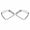 For 2011- Jeep Grand Cherokee Chrome Side Mirror Rain Eyebrow Cover Trim 2P