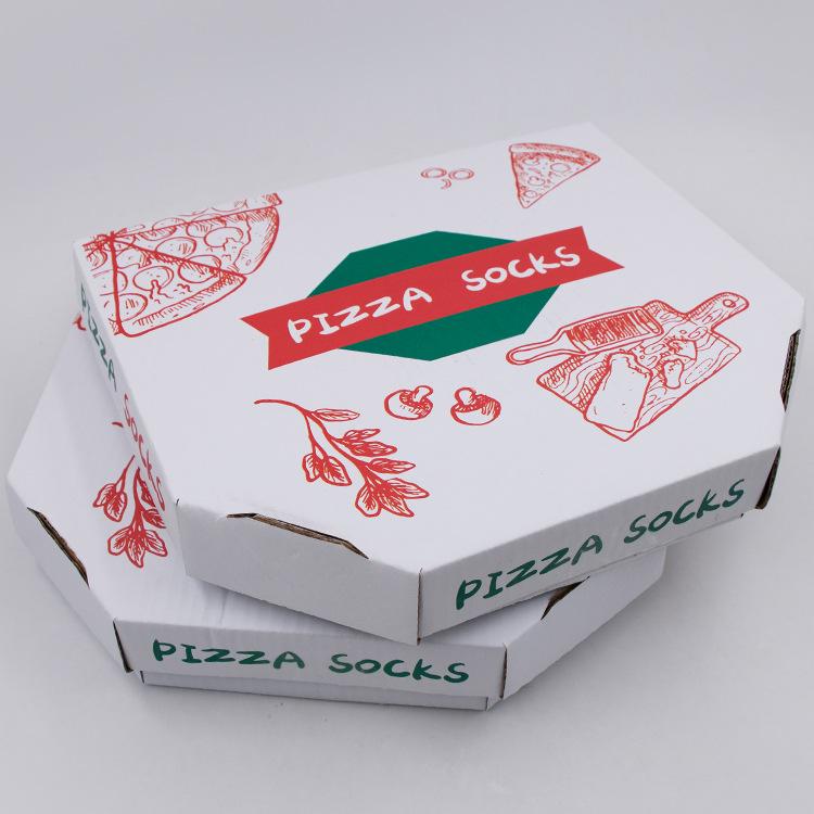 Pizza-themed Mid-Tube Funny Socks Gift Box for Men & Women – Perfect Christmas Gift for Couples