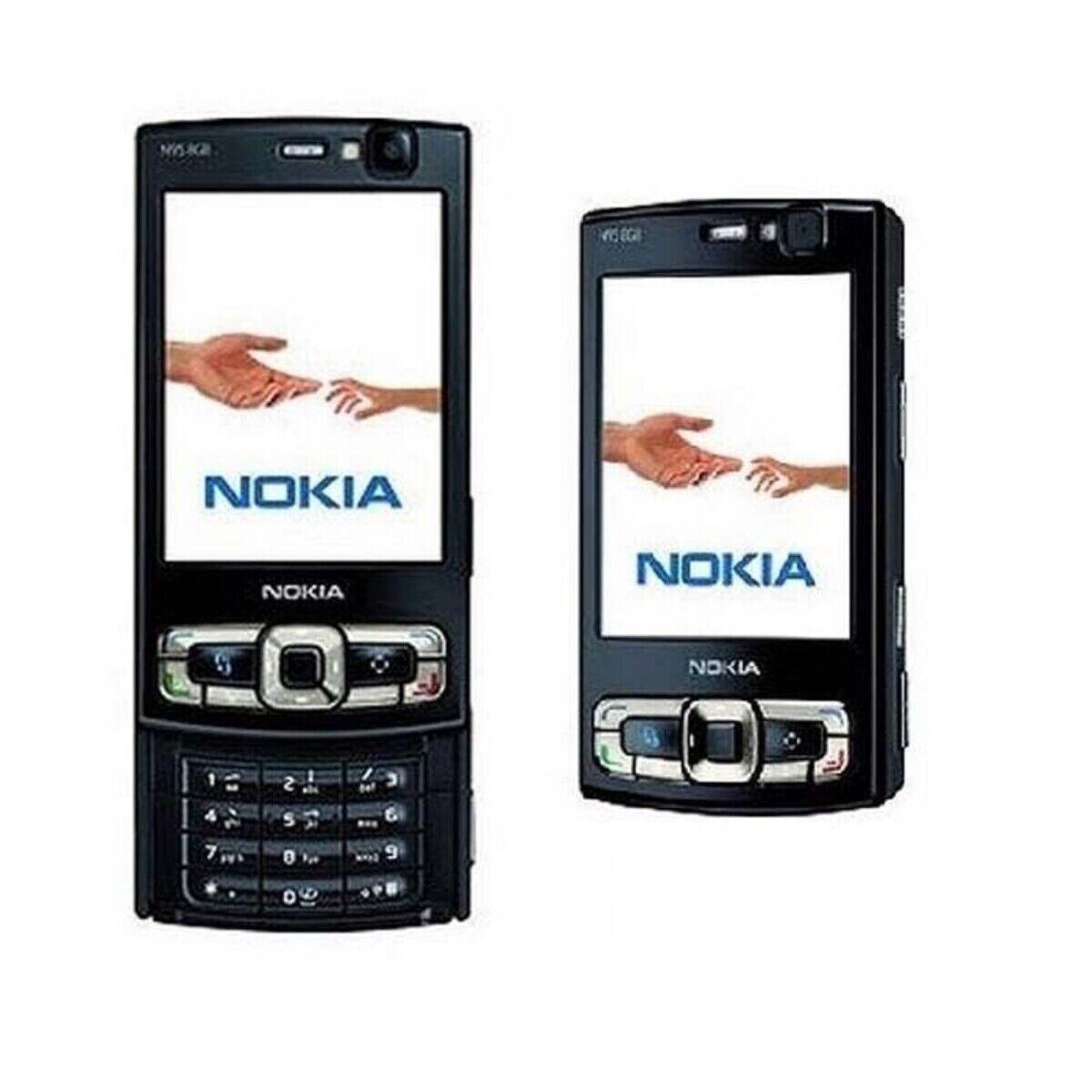 Generalüberholtes Nokia N95 8GB Original Entsperrt 3G GSM 5MP Wifi GPS Slider Schwarz Mobiltelefone schwarz