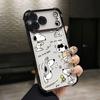 Cute S-Snoopys Dog Line Phone Case for Samsung Galaxy A57 A56 A55 A54 A53 A52 A37 A36 A16 A06 4G 5G Anti-drop Transparent Cover