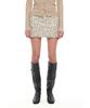 TOOMUCHTAX Floral 02 Micro Skirt Ivory