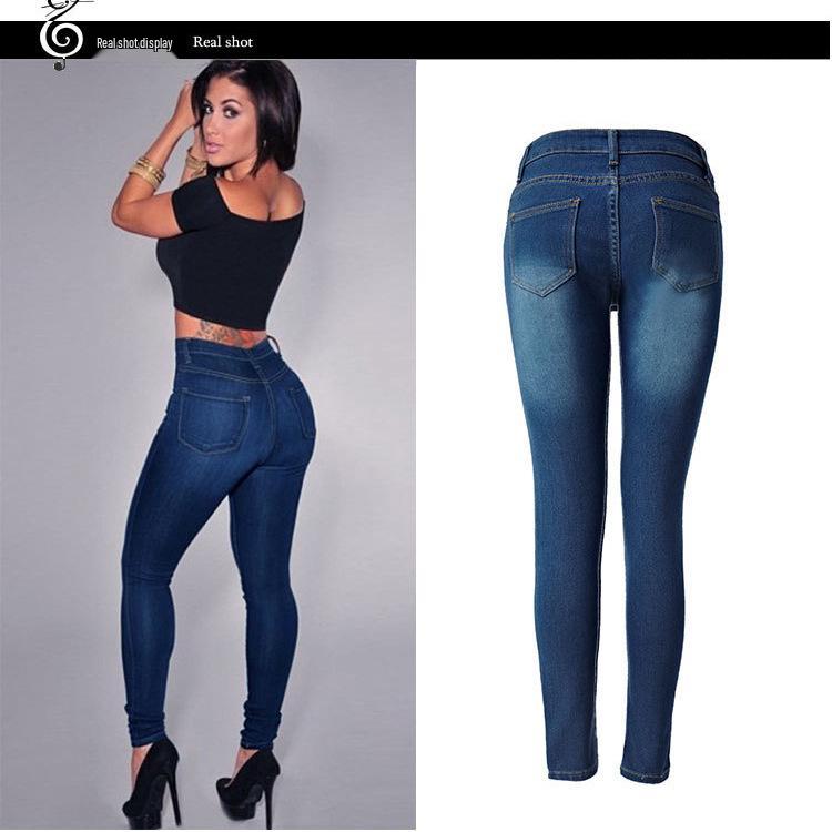 High-Waisted Elastic Slim Fit Pencil Cropped Pants - European and American Style 3XL