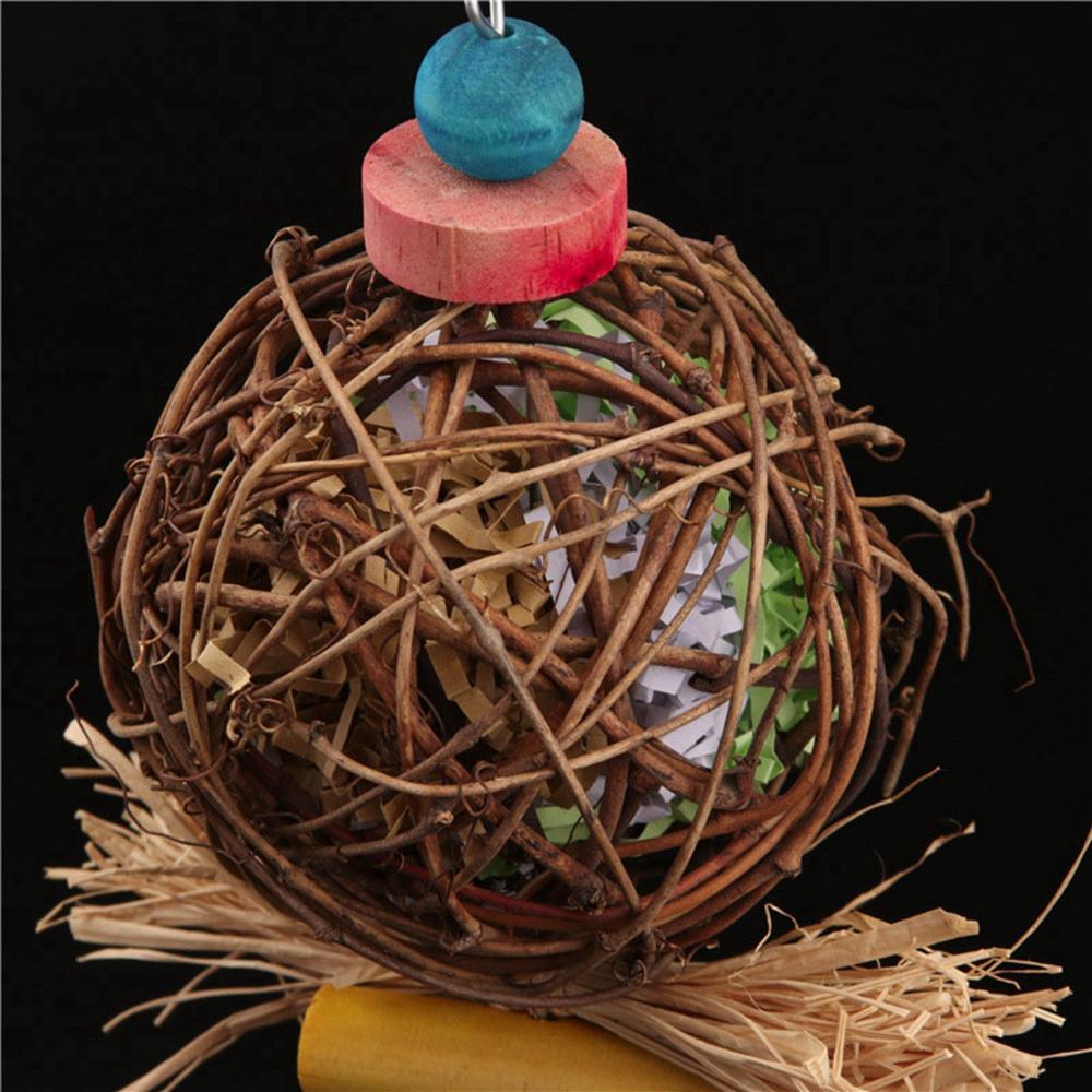 2PCS Cockatiel Conure Hanging Foraging Bird Chewing Toys Parrot Cage Shredder Toy