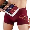 Sous-vêtements pour hommes, lot de 4 pièces, grande taille, pantalons à coins plats, pantalons à coins carrés, confortables et élastiques pour jeunes hommes