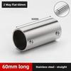 1Pc New Straight Elbow Pipe Connector Stainless Steel 2/3/4/5/6 Way Pipe Fittings 19/25/32mm Tube Joint Furniture Hardware