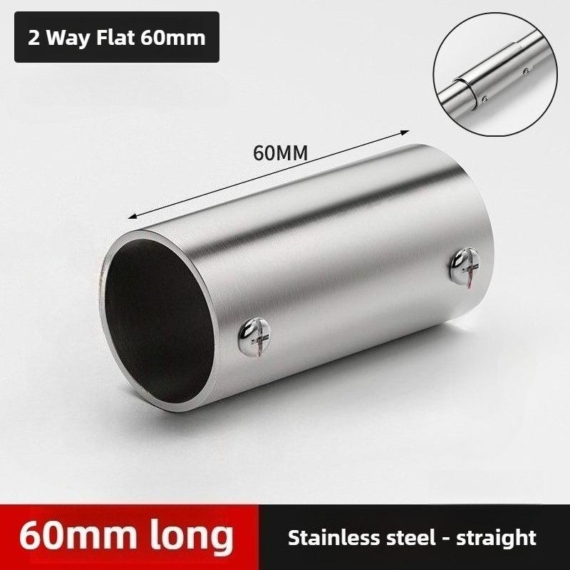 1Pc New Straight Elbow Pipe Connector Stainless Steel 2/3/4/5/6 Way Pipe Fittings 19/25/32mm Tube Joint Furniture Hardware
