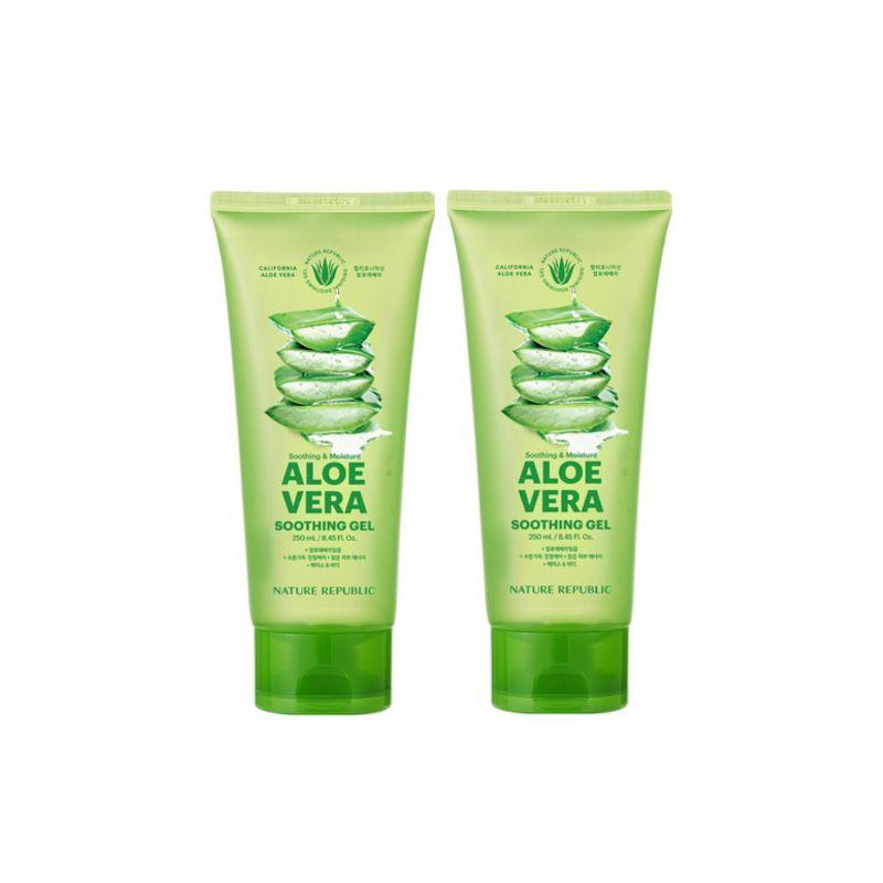 Nature Republic Soothing & Moisture Aloe Vera Soothing Gel Tube 250ml x 2ea