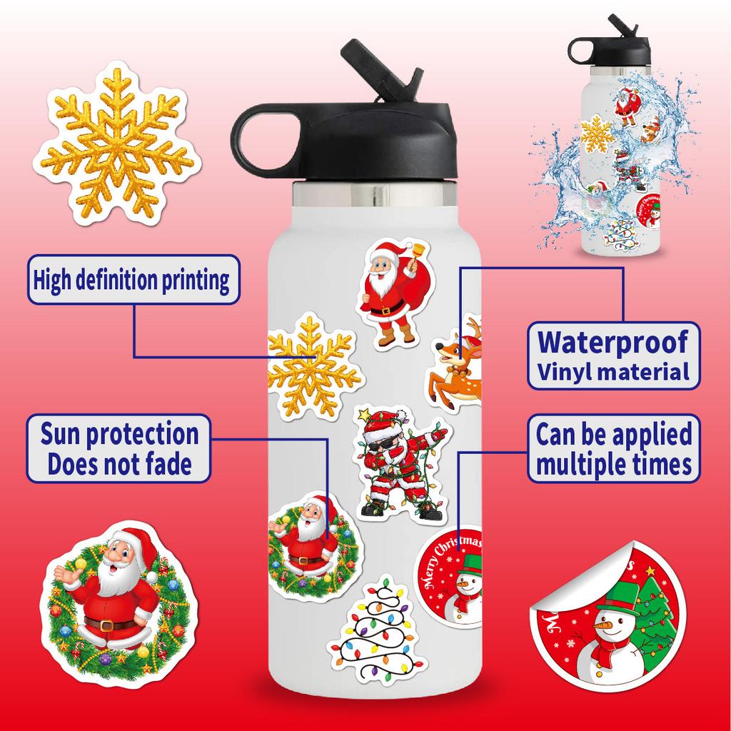 100 Stück Bastle deine eigenen Weihnachtsaufkleber für Kinder Weihnachtsaufkleber-Bastelarbeiten für Kinder Weihnachtsaktivitäten für Kinder Kleinkinder