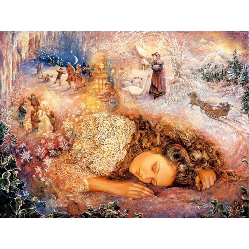 Krásná dívka Butterfly Rhinestone 5D DIY Diamantová malba Vyšívací sady křížového stehu Diamantová mozaika Home Decor